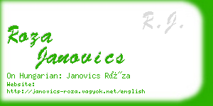 roza janovics business card